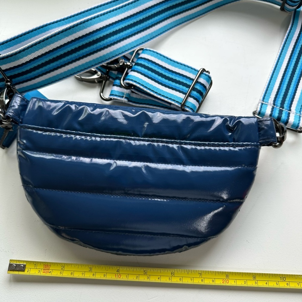 THINK ROYLN SHINING STAR Vlasic Navy Blue Crossbody Bag with Striped Strap - Picture 10 of 15